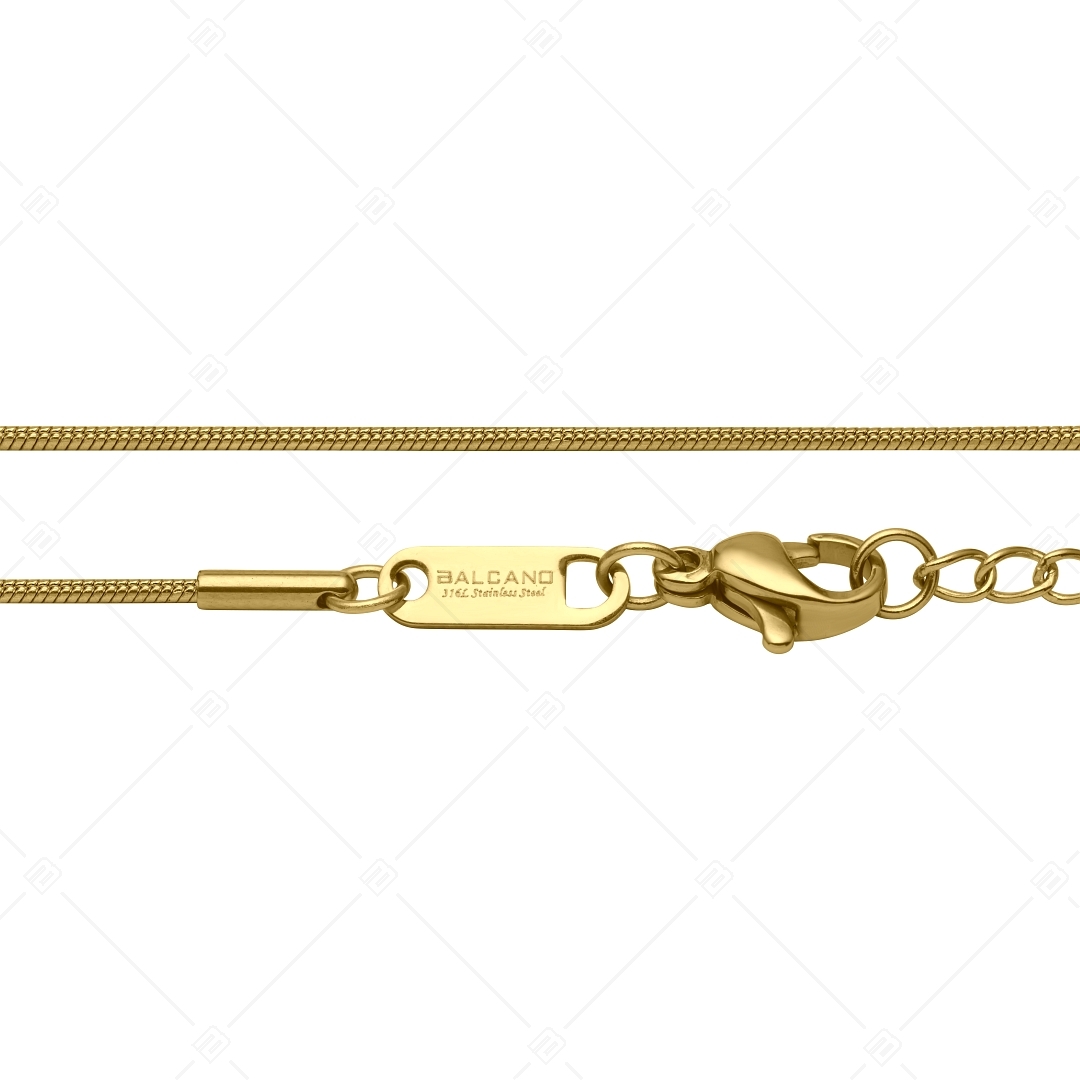 BALCANO - Snake / Nemesacél kígyólánc típusú karkötő 18K arany bevonattal - 1,2 mm (441211BC88)