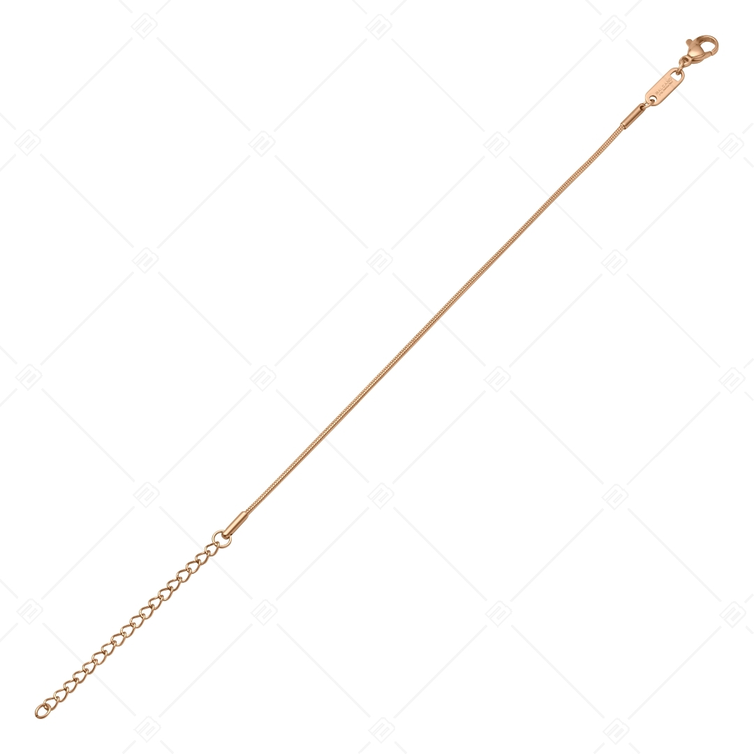 BALCANO - Snake / Nemesacél kígyólánc típusú karkötő 18K rozé arany bevonattal - 1,2 mm (441211BC96)