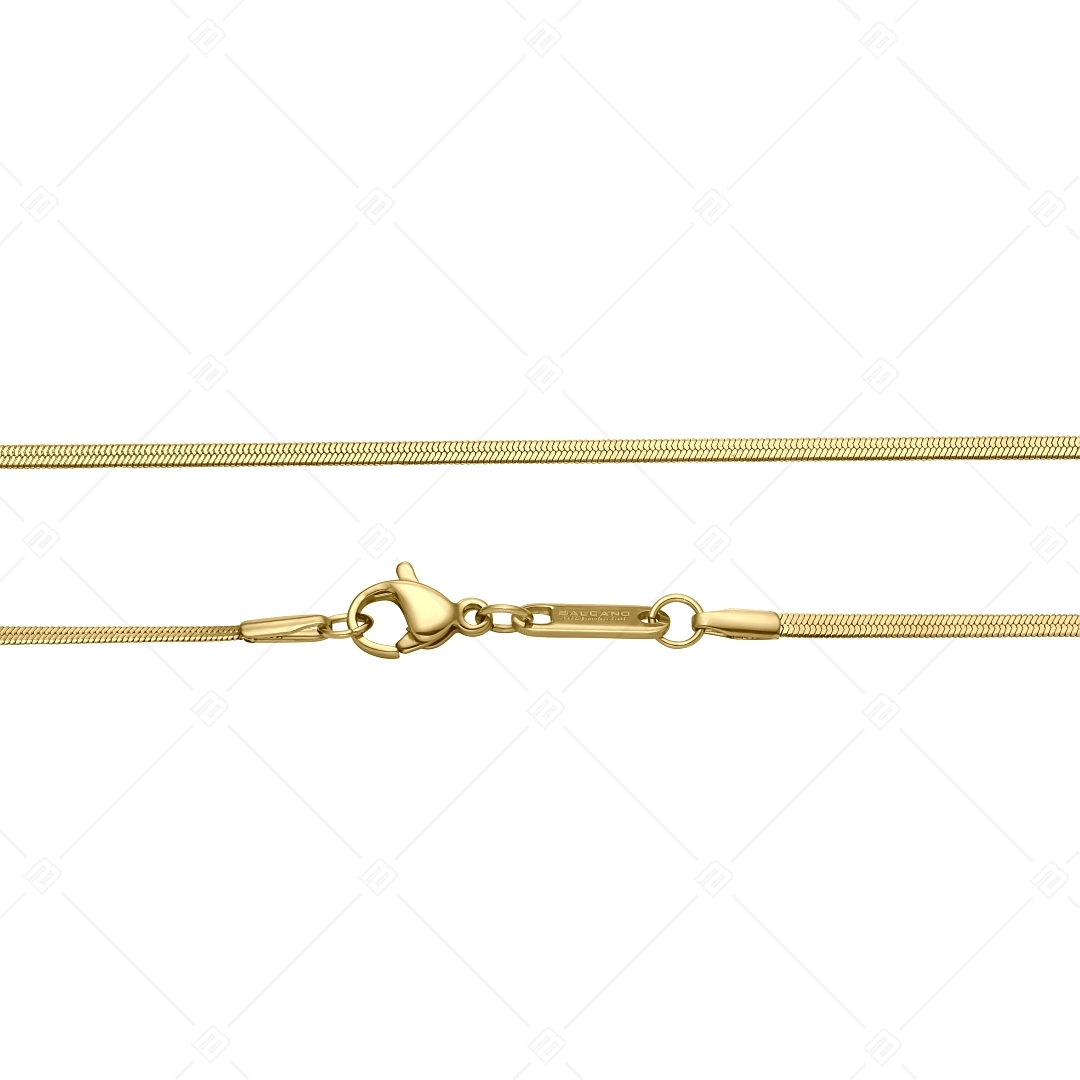 BALCANO - Flattened Snake / Lapított nemesacél kígyólánc karkötő 18K arany bevonattal - 1,9 mm (441215BC88)