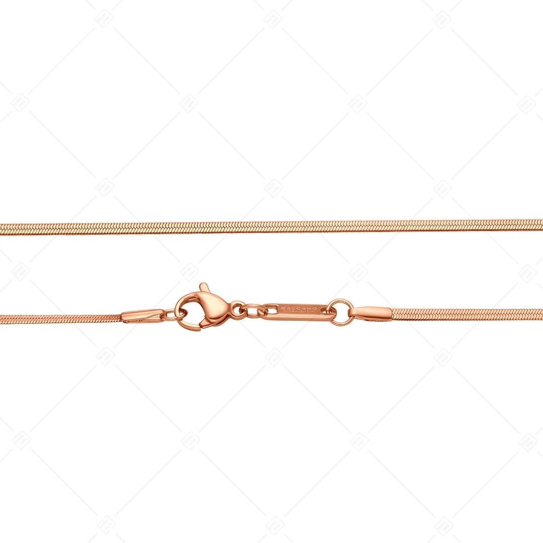 BALCANO - Flattened Snake / Lapított nemesacél kígyólánc karkötő 18K rozé arany bevonattal - 1,9 mm (441215BC96)