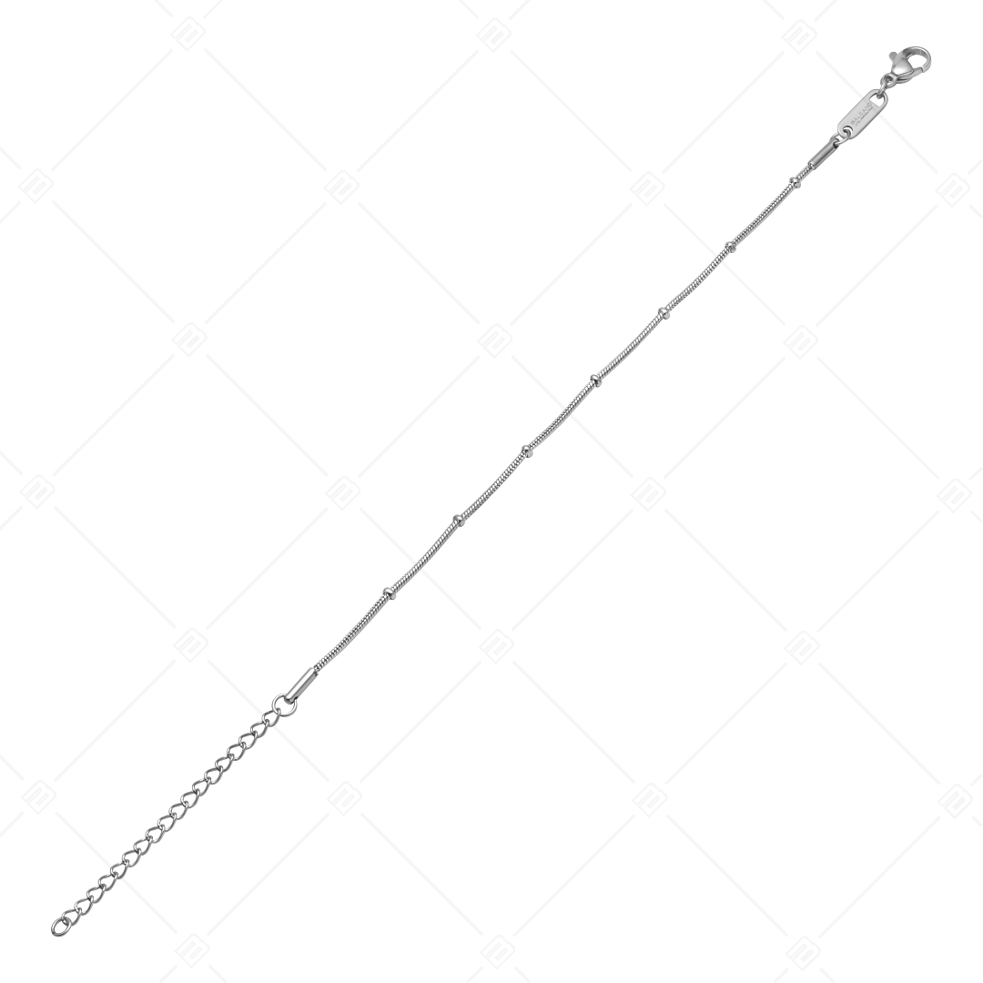 BALCANO - Beaded Snake / Nemesacél bogyós kígyólánc típusú karkötő magasfényű polírozással - 1,2 mm (441221BC97)