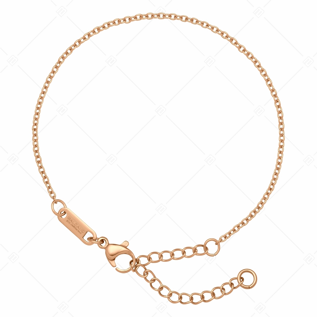 BALCANO - Cable Chain / Nemesacél anker karkötő 18K rozé arany bevonattal - 1,5 mm (441232BC96)