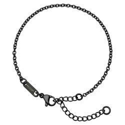 BALCANO - Cable Chain / Nemesacél anker karkötő fekete PVD bevonattal - 2 mm