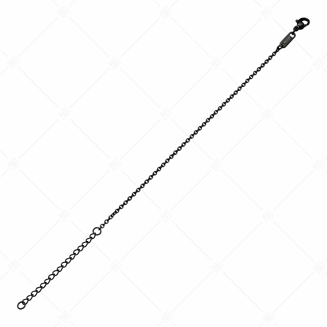 BALCANO - Cable Chain / Nemesacél anker karkötő fekete PVD bevonattal - 2 mm (441233BC11)