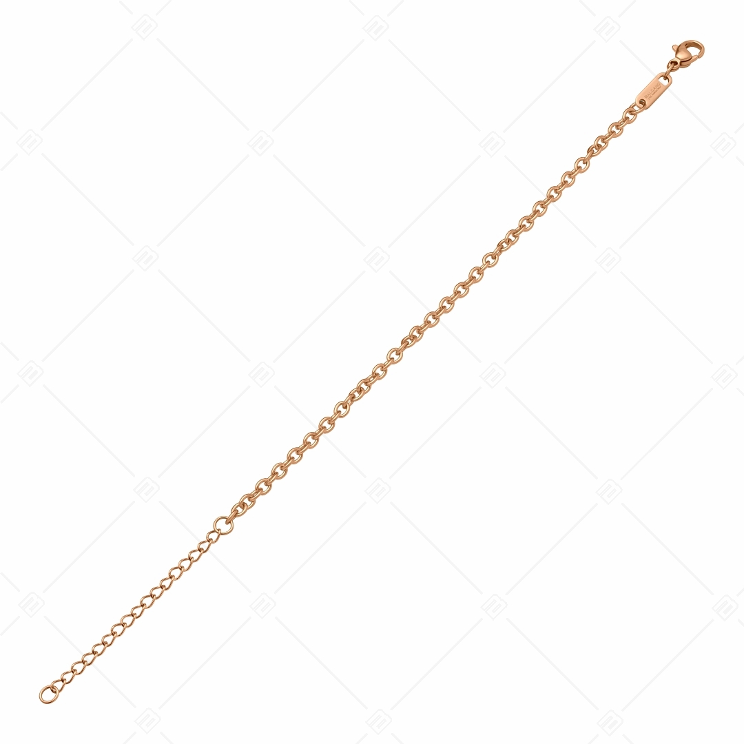 BALCANO - Cable Chain / Nemesacél anker karkötő 18K rozé arany bevonattal - 3 mm (441235BC96)
