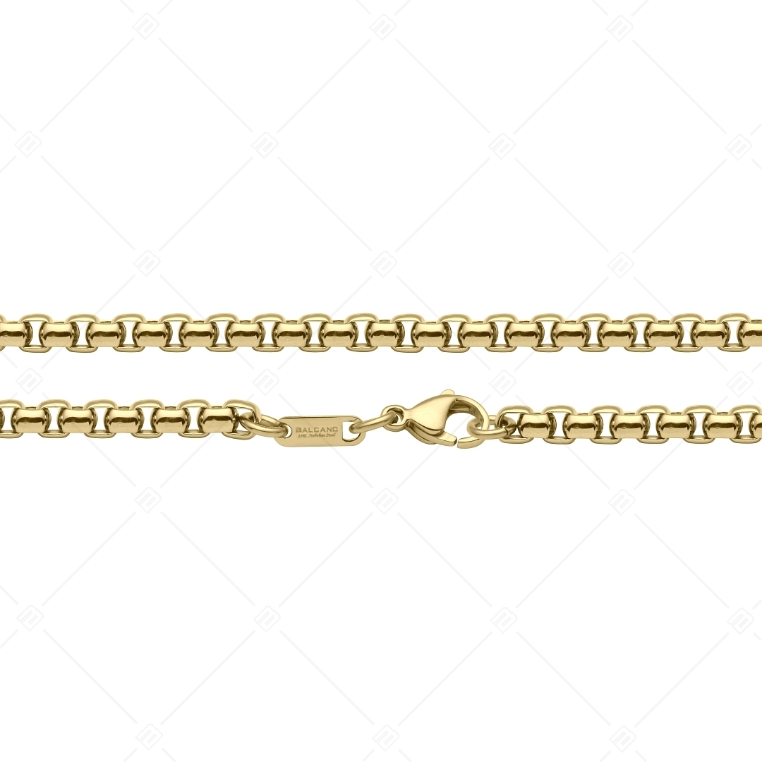 BALCANO - Round Venetian Chain / Kerekített szemes velencei kocka karkötő 18K arany bevonattal - 5 mm (441247BC88)