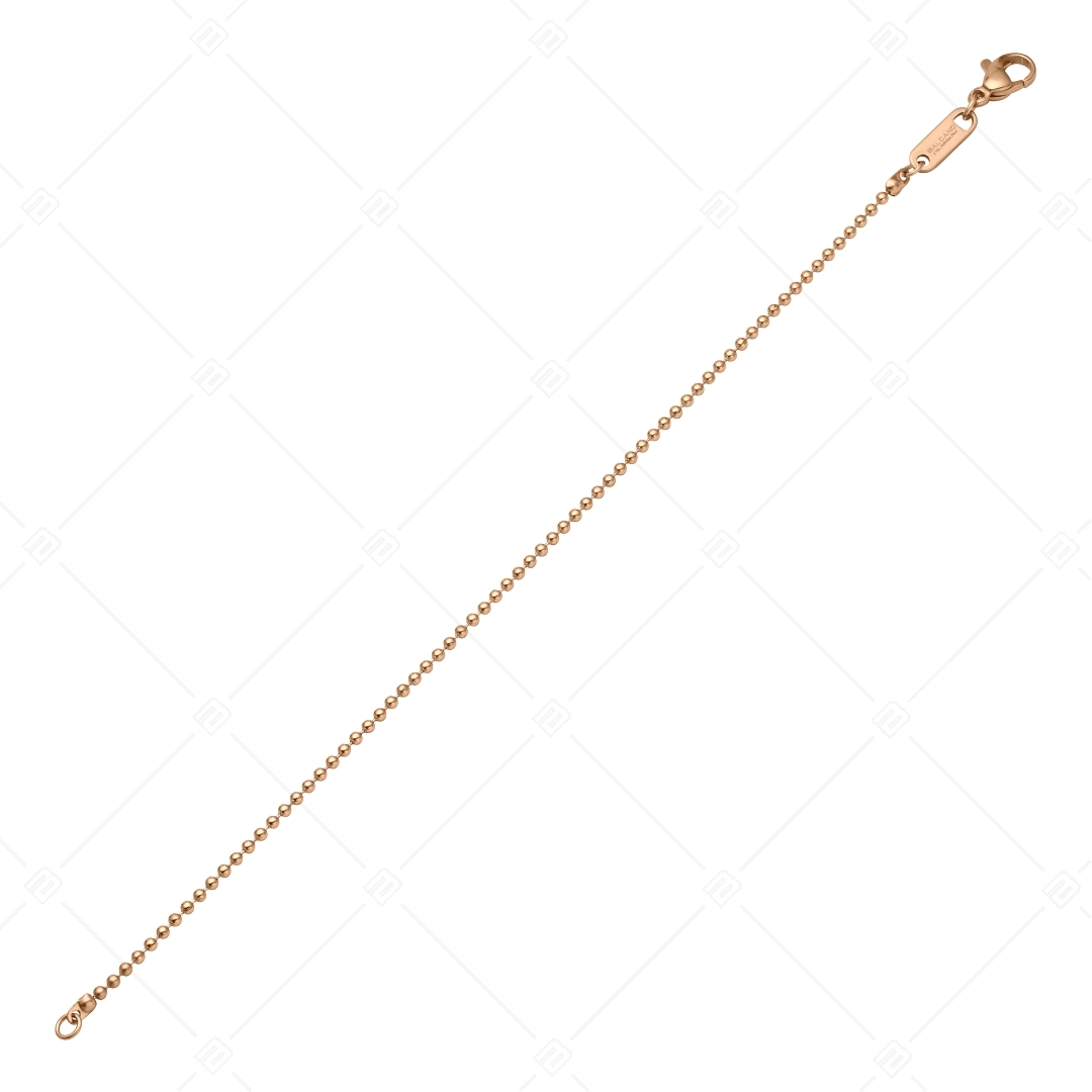 BALCANO - Ball Chain / Nemesacél bogyós karkötő 18K rozé arany bevonattal - 1,5 mm (441312BC96)