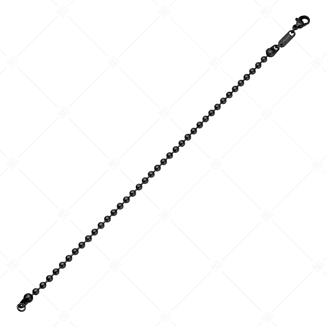 BALCANO - Ball Chain / Nemesacél bogyós karkötő fekete PVD bevonattal - 3 mm (441315BC11)