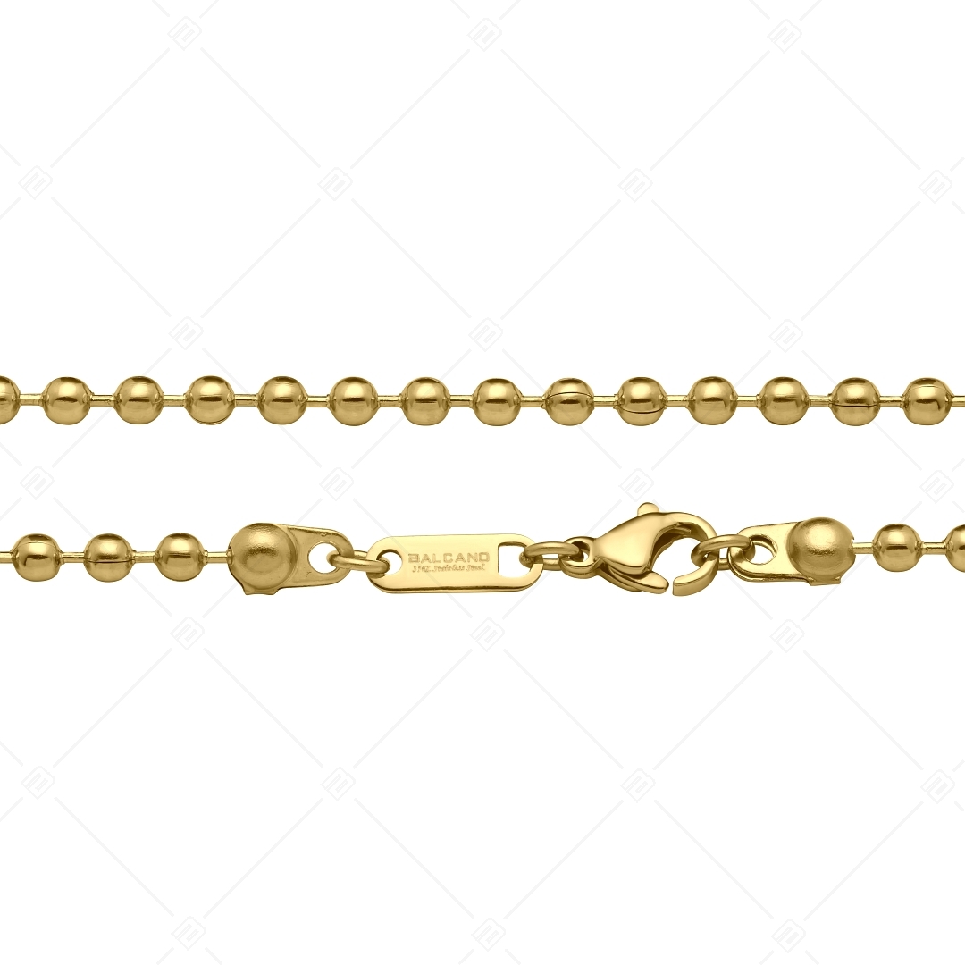 BALCANO - Ball Chain / Bogyós karkötő 18K arany bevonattal - 3 mm (441315BC88)
