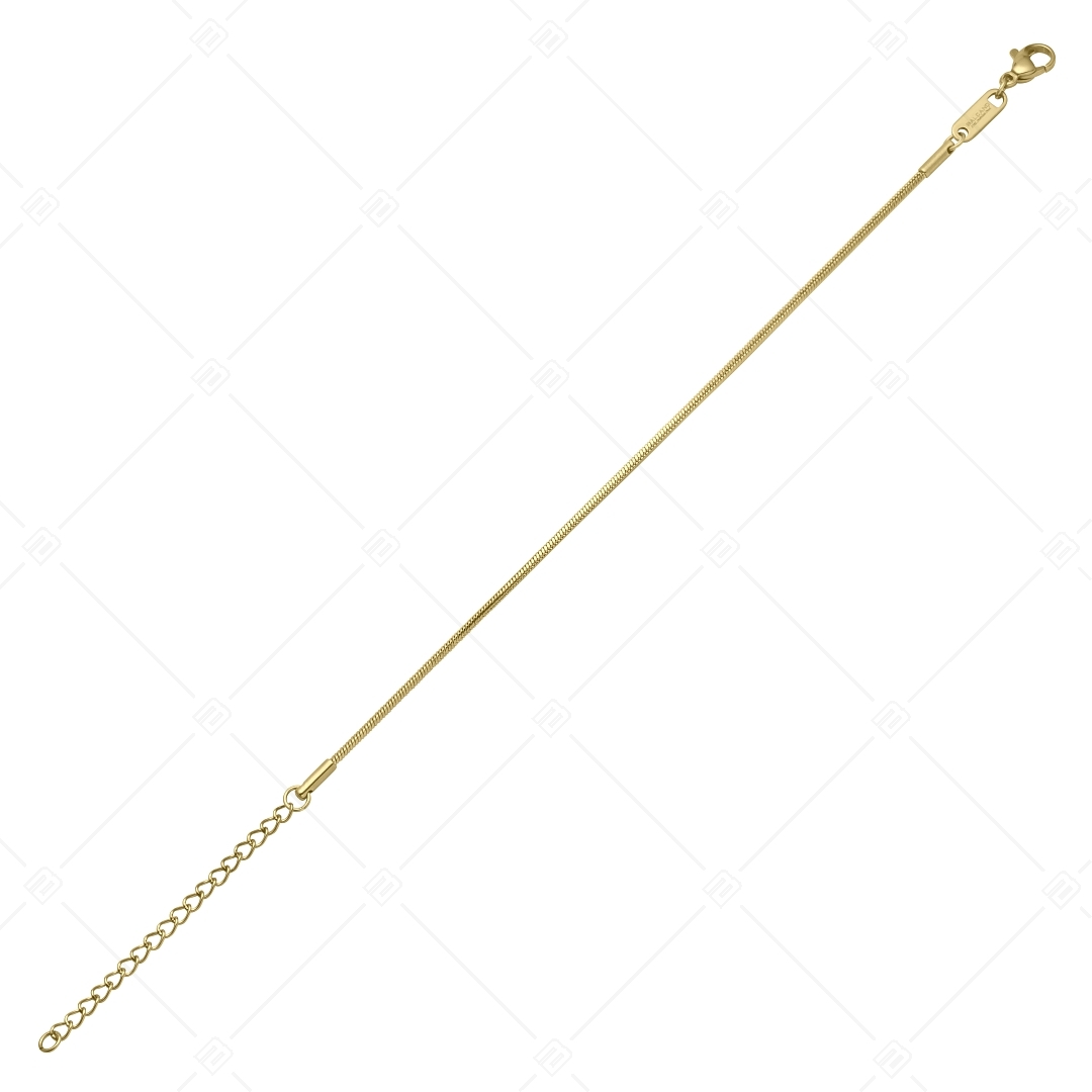 BALCANO - Square Snake / Nemesacél szögletes kígyólánc típusú karkötő 18K arany bevonattal - 1,2 mm (441341BC88)