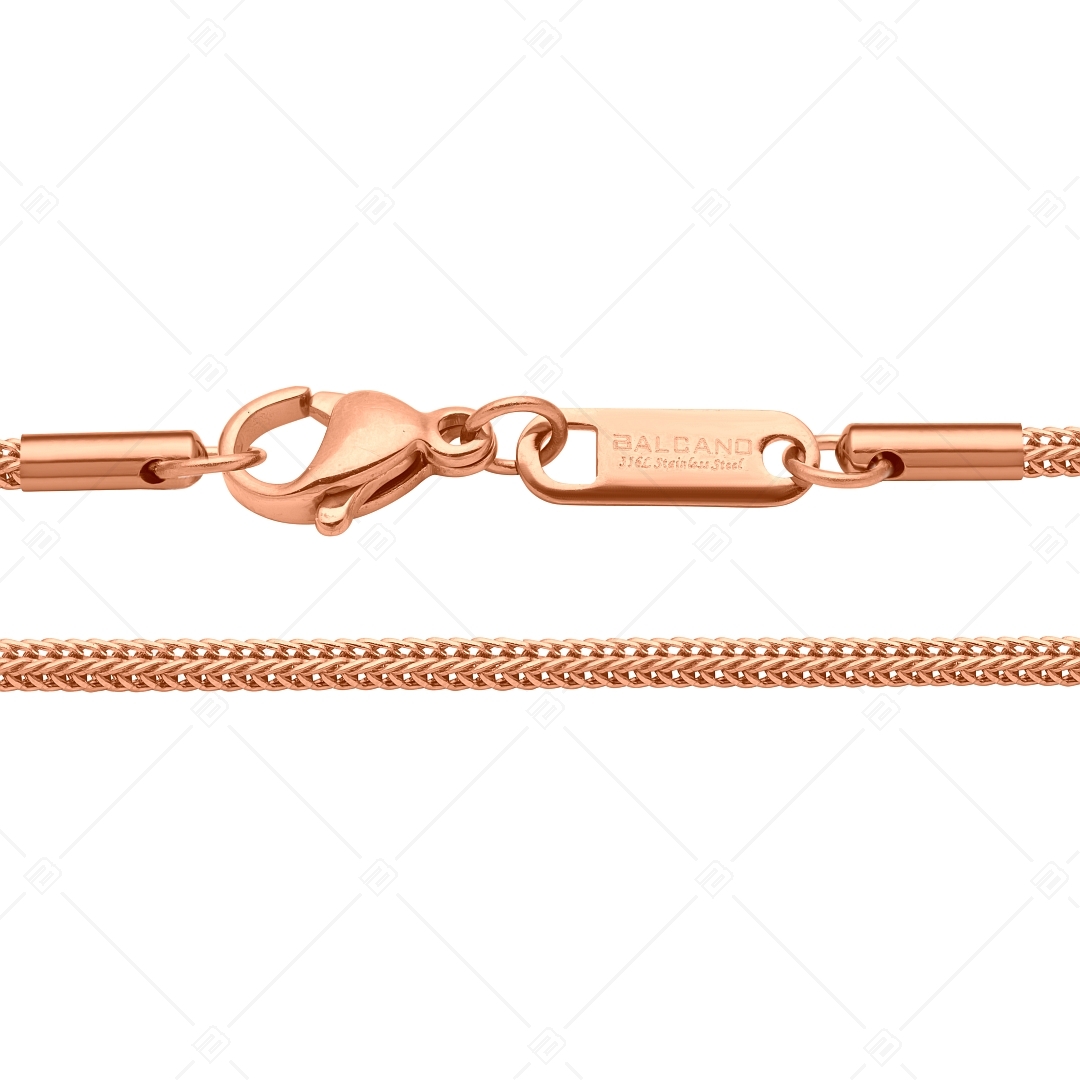 BALCANO - Foxtail / Nemesacél rókafark típusú karkötő 18K rozé arany bevonattal - 1,5 mm (441382BC96)