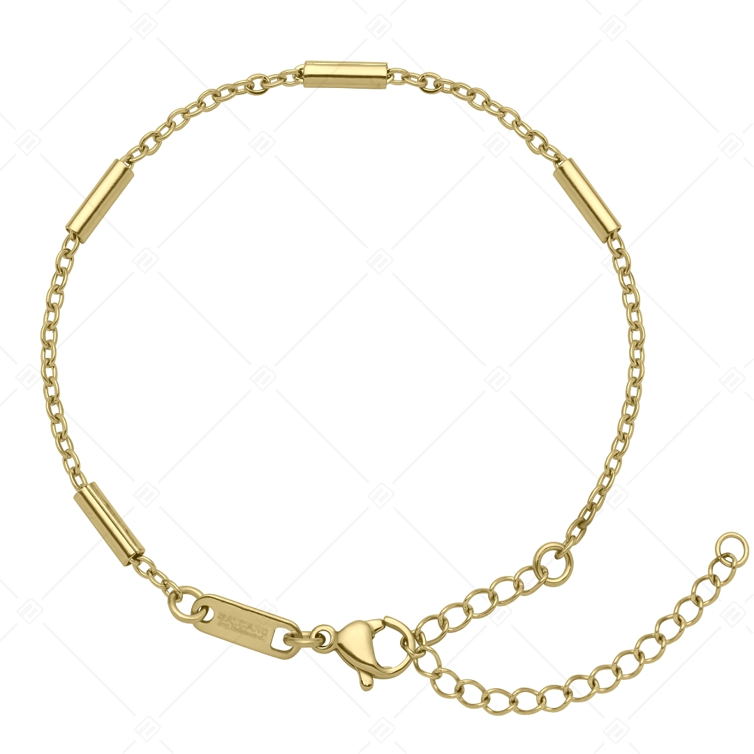 BALCANO - Bar & Link Chain / Pálcás szemű karkötő 18K arany bevonattal (441394BC88)