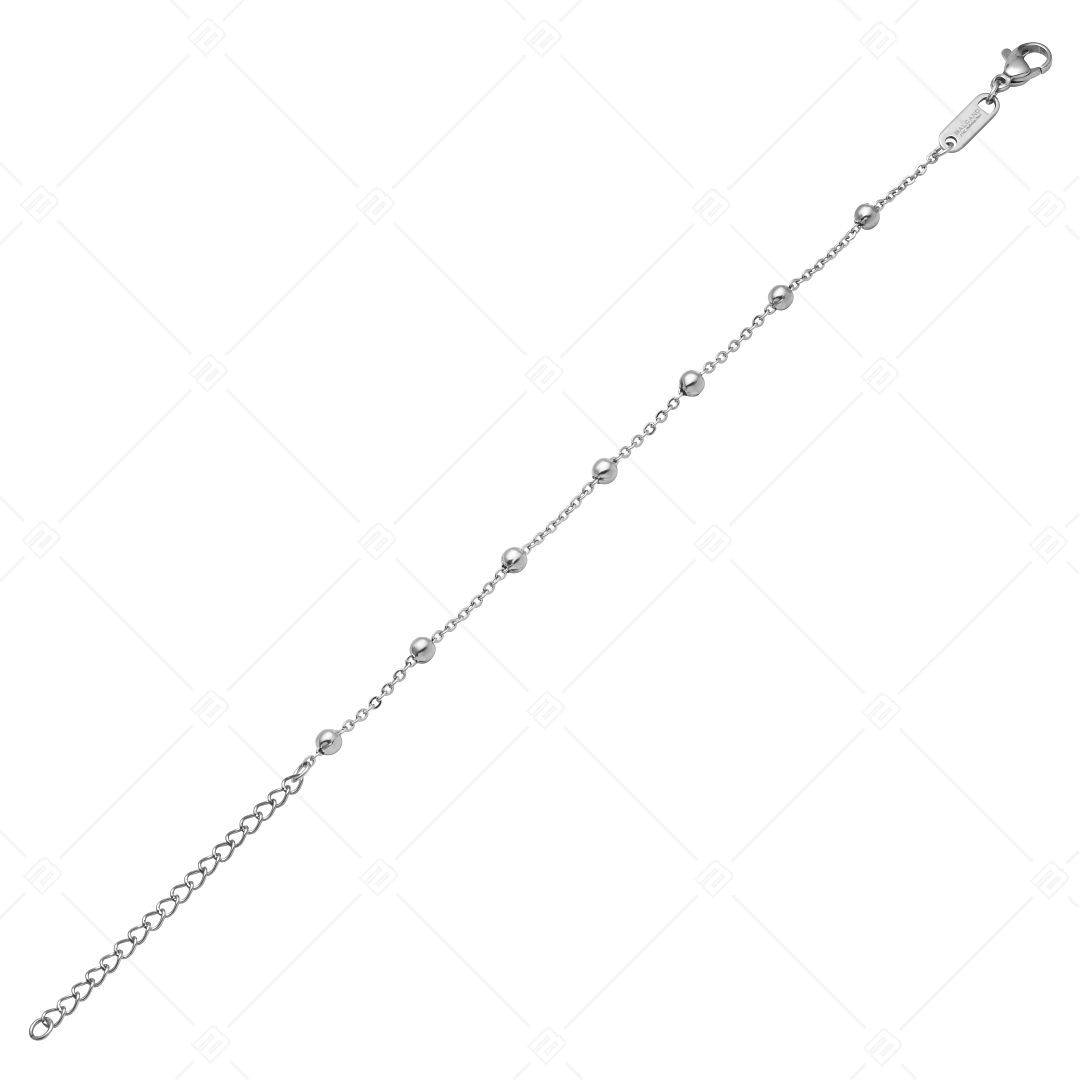 BALCANO - Beaded Cable / Nemesacél bogyós anker karkötő magasfényű polírozással - 1,5 mm (441452BC97)