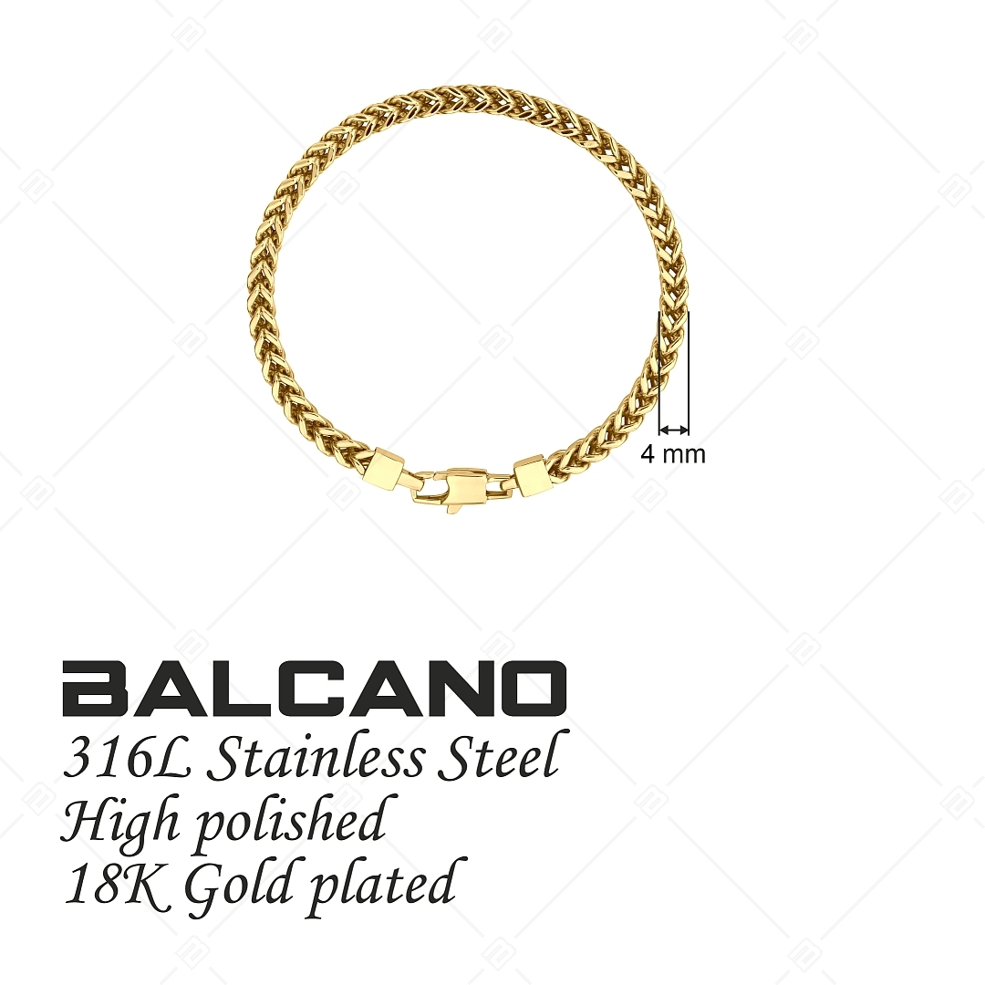 BALCANO - Fox / Nemesacél rókafark lánc karkötő 18K arany bevonattal (441480BL88)
