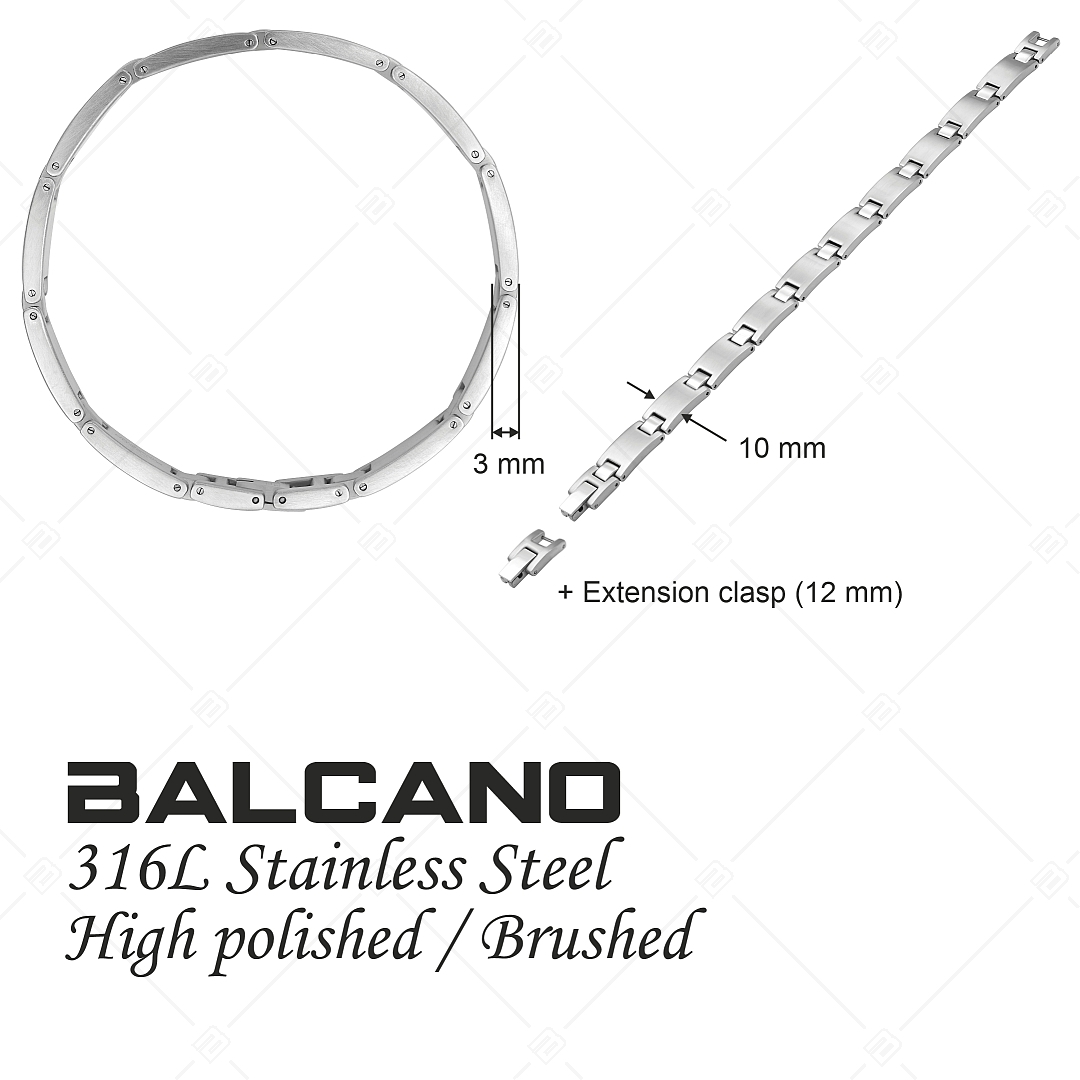 BALCANO - Denny / Nemesacél karkötő selyemfényű csiszolással (441483BC97)
