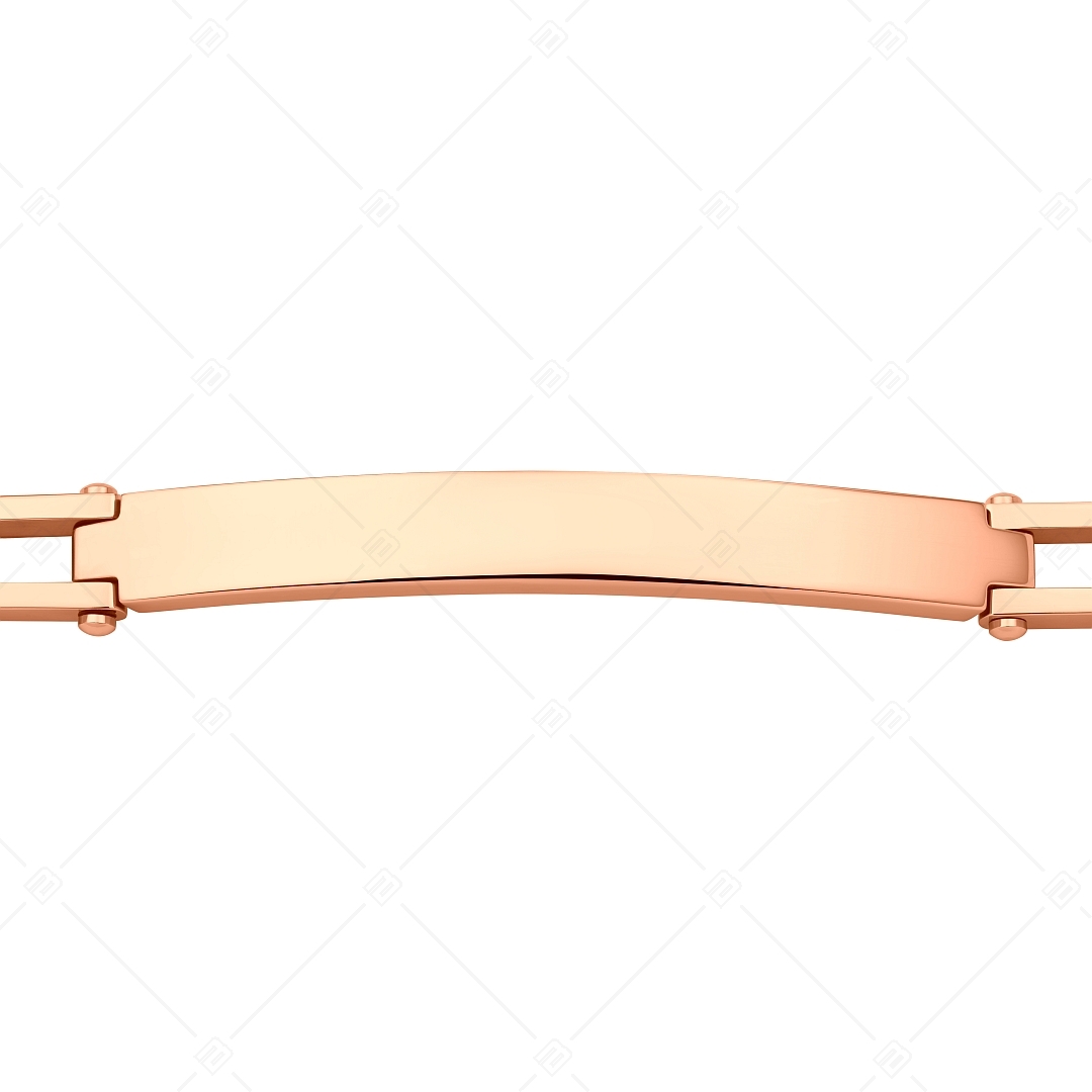 BALCANO - Patrick / Gravírozható nemesacél karkötő magasfényű polírozással és 18K rozé arany bevonattal (441488EG96)
