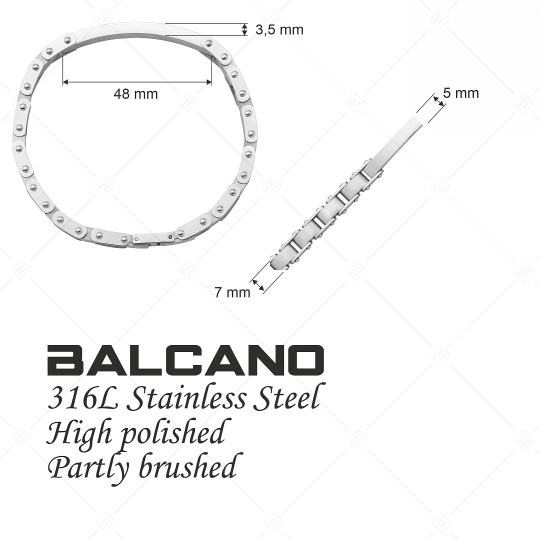 BALCANO - Vito / Nemesacél karkötő, magasfényű polírozással (442023BL97)