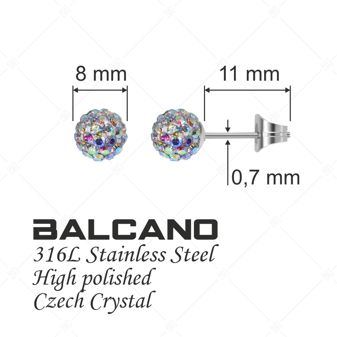 BALCANO - Shamballa fülbevaló cseh kristályokkal (601002GT09)