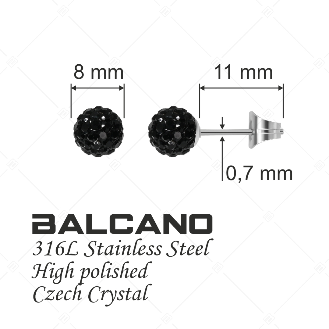 BALCANO - Shamballa fülbevaló cseh kristályokkal (601002GT11)
