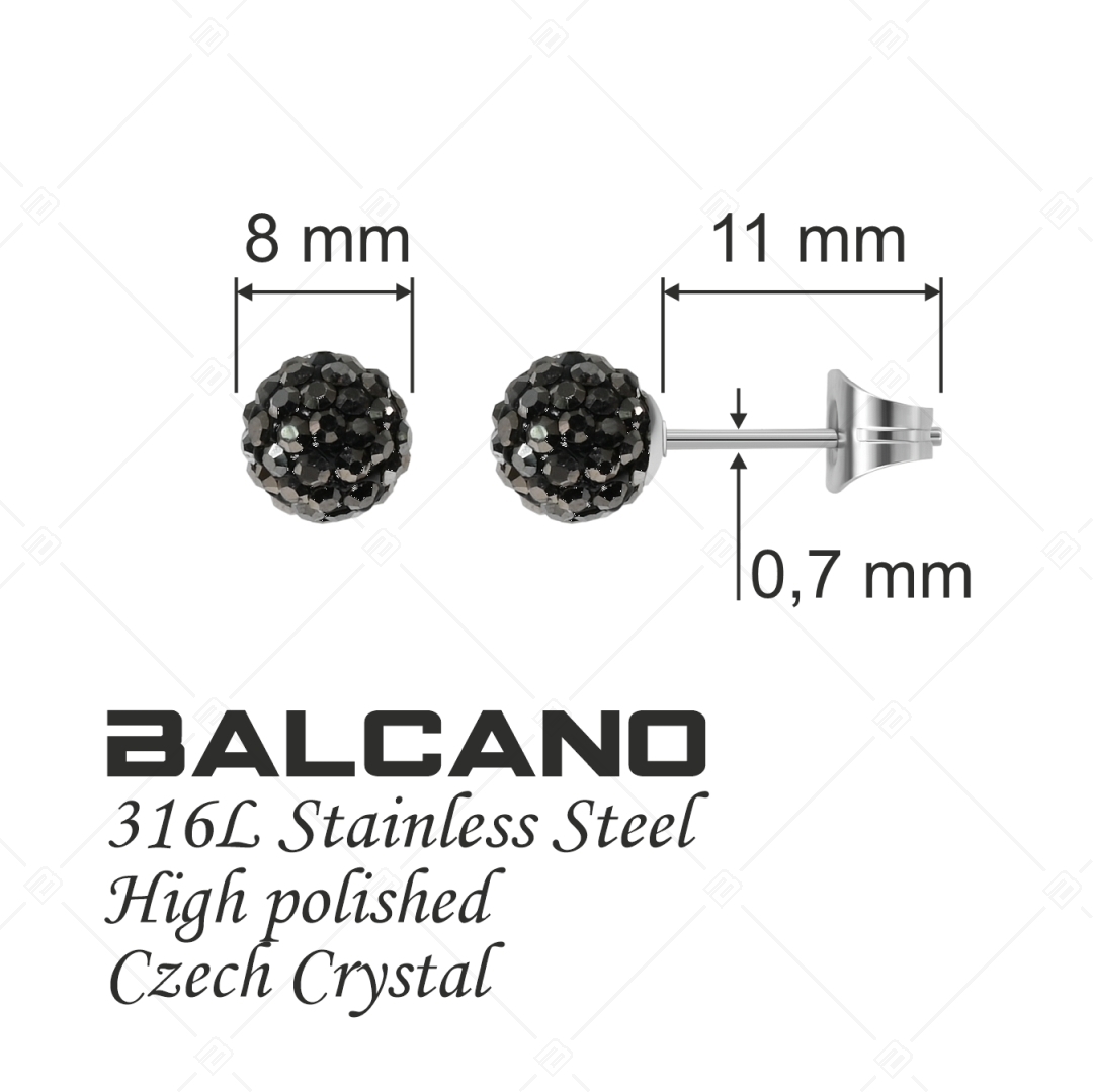 BALCANO - Shamballa fülbevaló cseh kristályokkal (601002GT18)