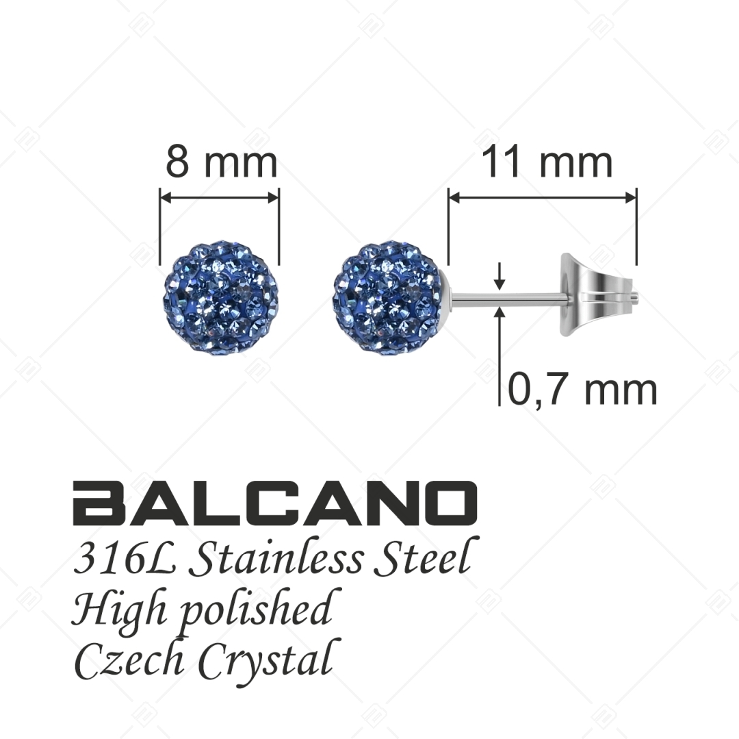 BALCANO - Shamballa fülbevaló cseh kristályokkal (601002GT44)