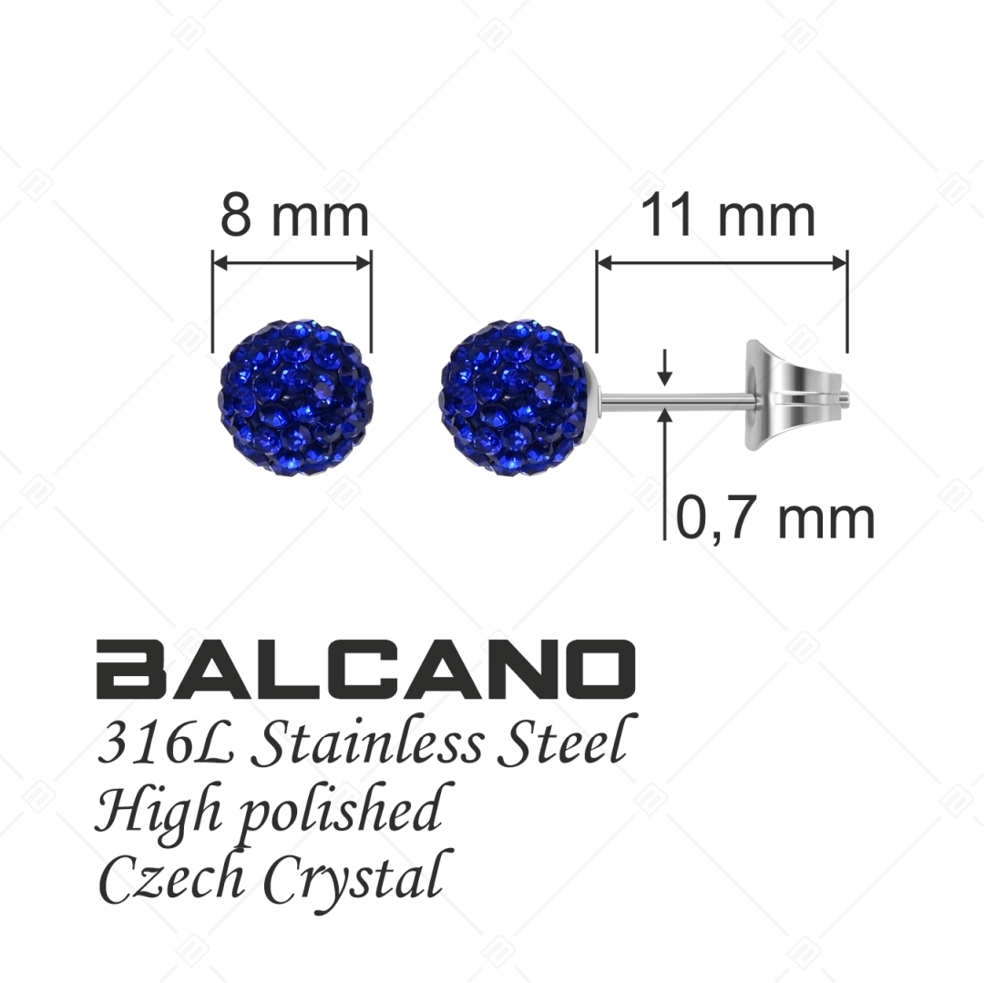 BALCANO - Shamballa fülbevaló cseh kristályokkal (601002GT81)
