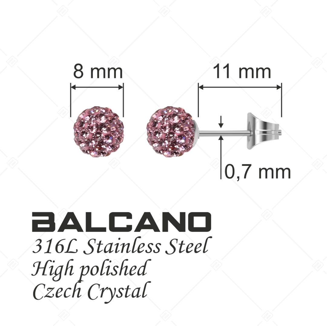 BALCANO - Shamballa fülbevaló cseh kristályokkal (601002GT87)