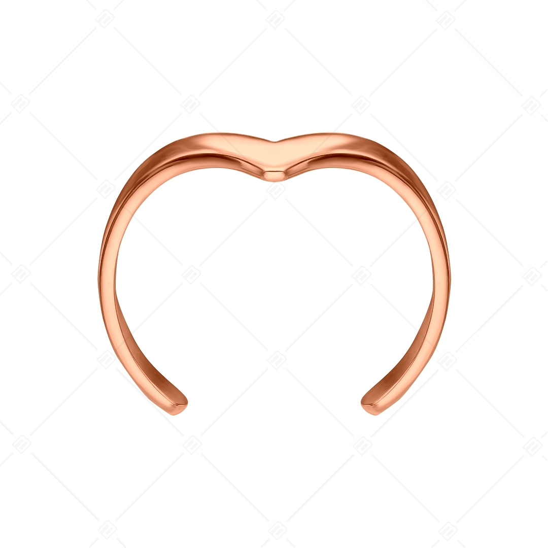 BALCANO - Vanilla / "V" alakú nemesacél lábujjgyűrű 18K rozé arany bevonattal (651005BC96)