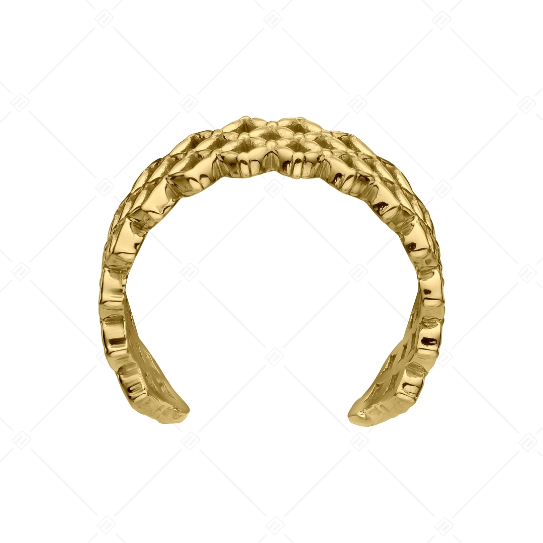 BALCANO - Lace / Nemesacél lábujjgyűrű csipke formával, 18K arany bevonattal (651006BC88)