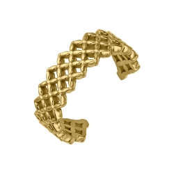 BALCANO - Lace / Nemesacél lábujjgyűrű csipke formával, 18K arany bevonattal