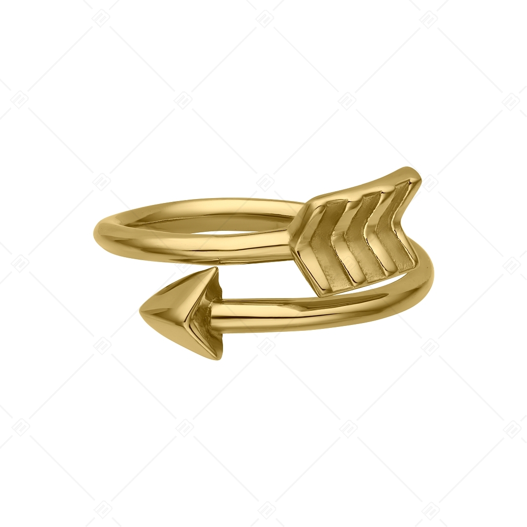 BALCANO - Arrow / Nemesacél lábujjgyűrű nyíl formával, 18K arany bevonattal (651008BC88)