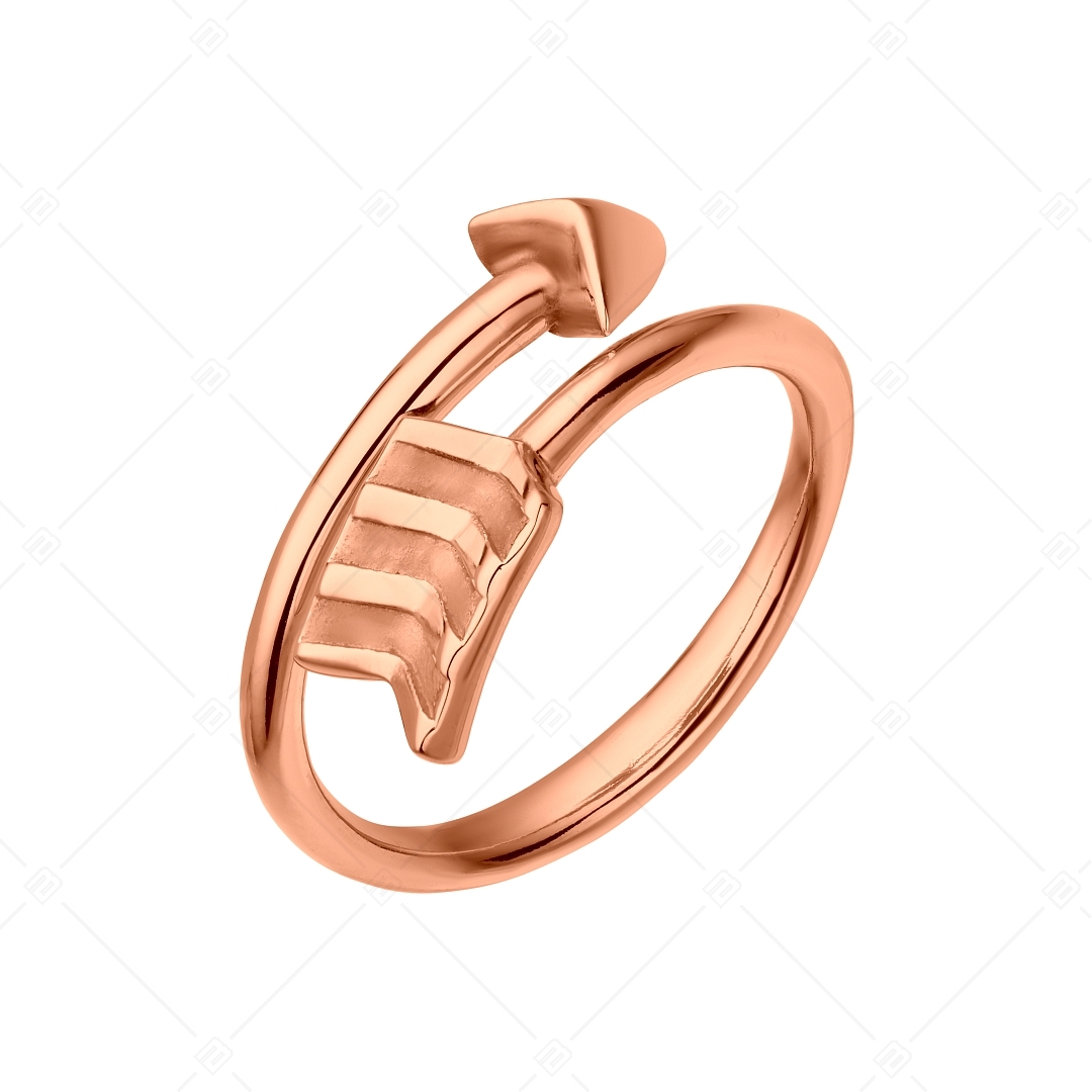 BALCANO - Arrow / Nemesacél lábujjgyűrű nyíl formával, 18K rozé arany bevonattal (651008BC96)