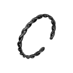 BALCANO - Tresse / Nemesacél lábujjgyűrű fonott formával, fekete PVD bevonattal