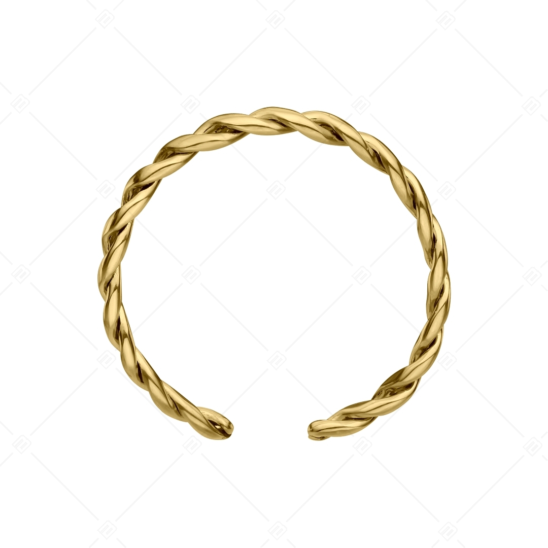 BALCANO - Tresse / Nemesacél lábujjgyűrű fonott formával, 18K arany bevonattal (651010BC88)