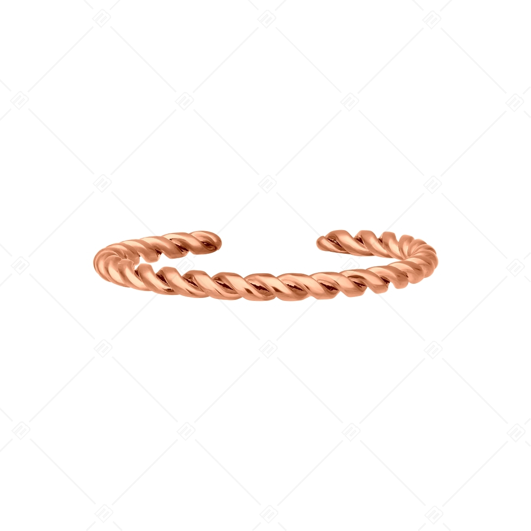 BALCANO - Reel / Spirál alakú nemesacél lábujjgyűrű 18K rozé arany bevonattal (651012BC96)