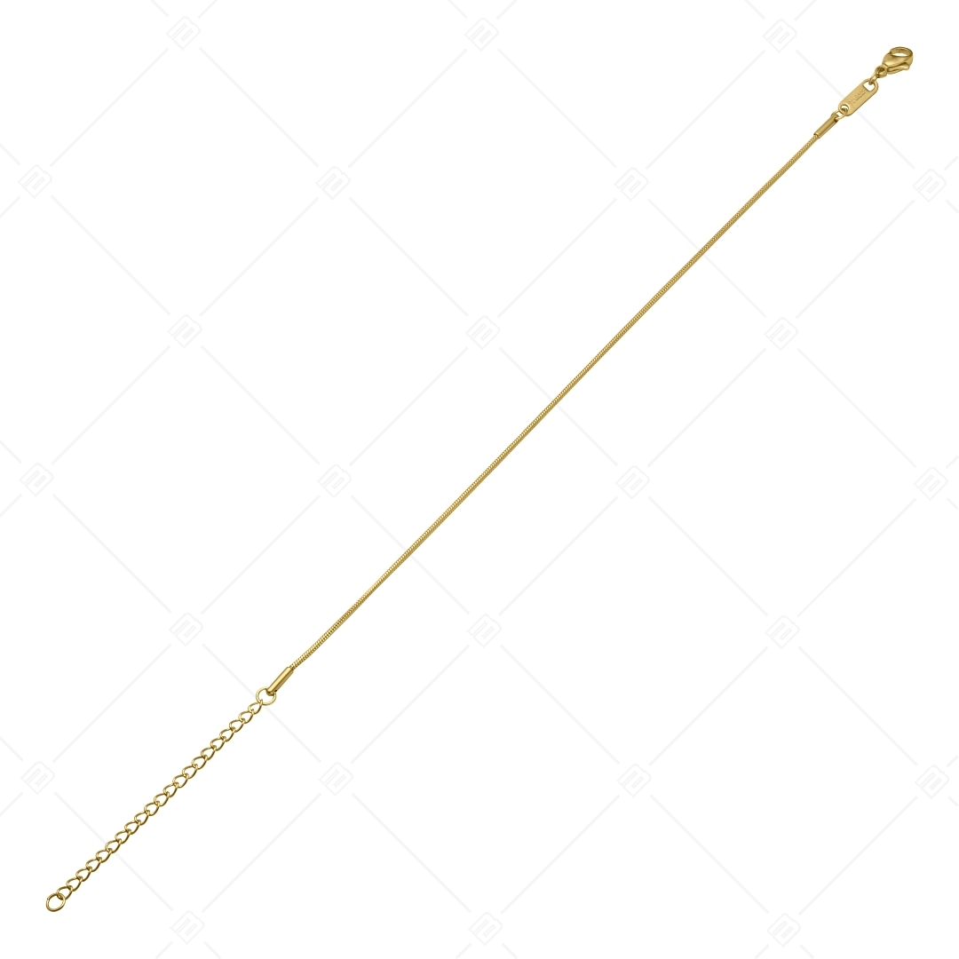 BALCANO - Snake / Nemesacél kígyólánc típusú bokalánc 18K arany bevonattal - 1,2 mm (751211BC88)
