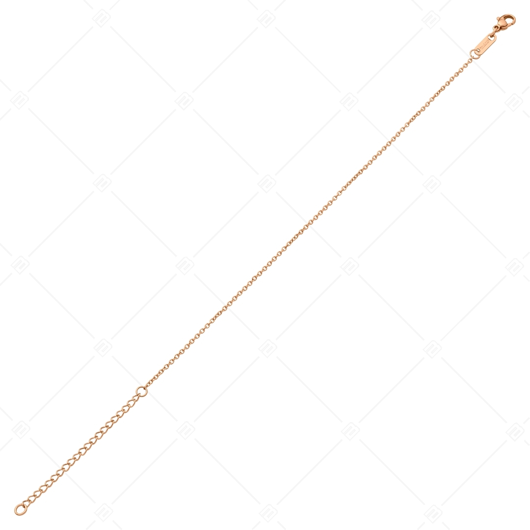 BALCANO - Cable Chain / Nemesacél anker bokalánc 18K rozé arany bevonattal - 1,5 mm (751232BC96)