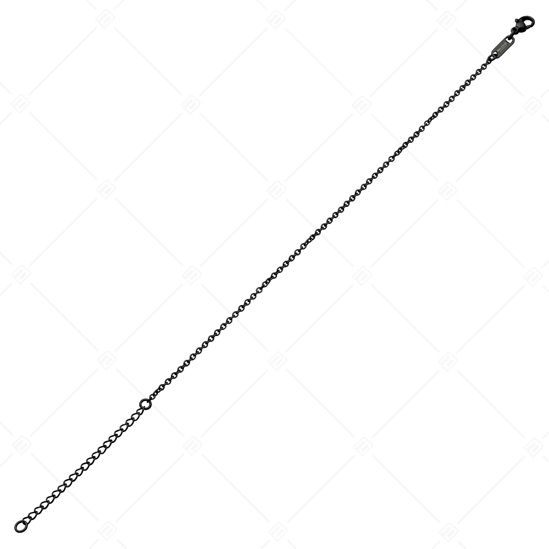 BALCANO - Cable Chain / Nemesacél anker bokalánc fekete PVD bevonattal - 2 mm (751233BC11)