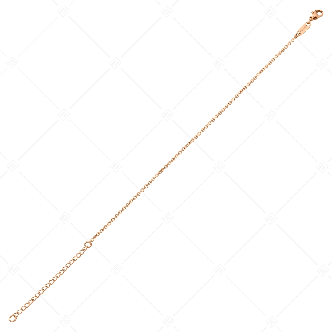 BALCANO - Cable Chain / Nemesacél anker bokalánc 18K rozé arany bevonattal - 2 mm (751233BC96)