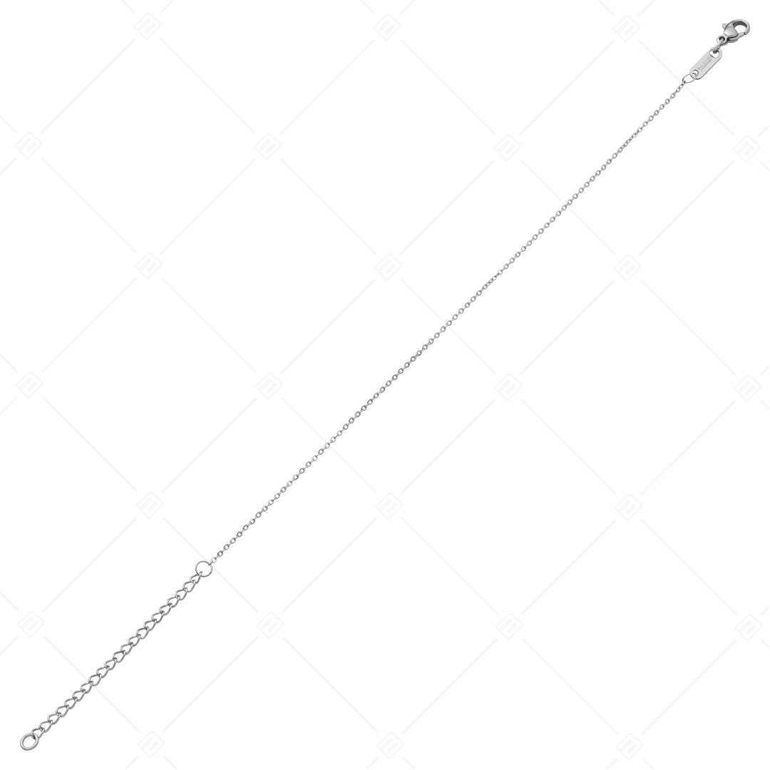 BALCANO - Flat Cable / Nemesacél lapított szemes anker bokalánc magasfényű polírozással - 1,2 mm (751251BC97)