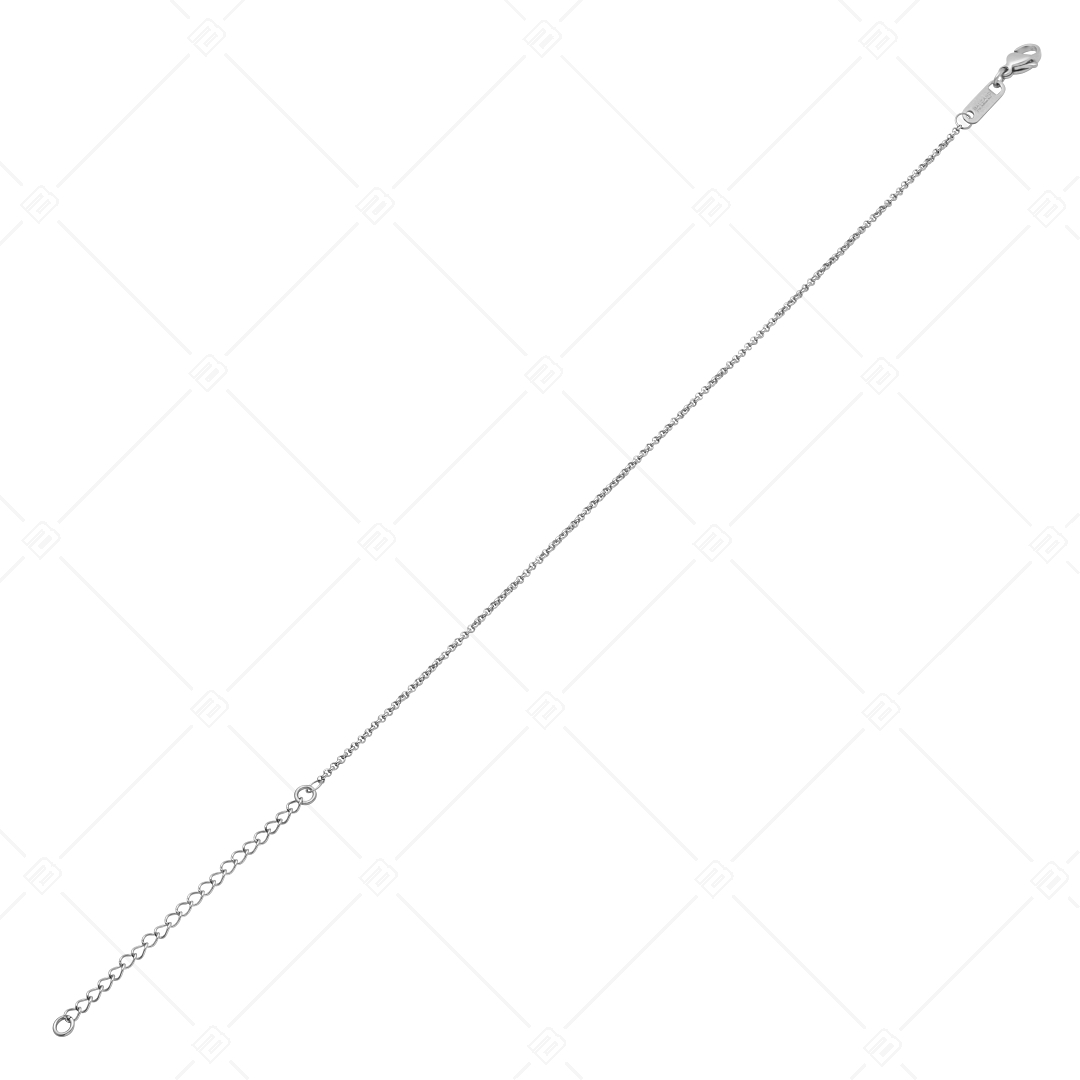 BALCANO - Belcher / Nemesacél roló lánc típusú bokalánc magasfényű polírozással - 1,5mm (751302BC97)