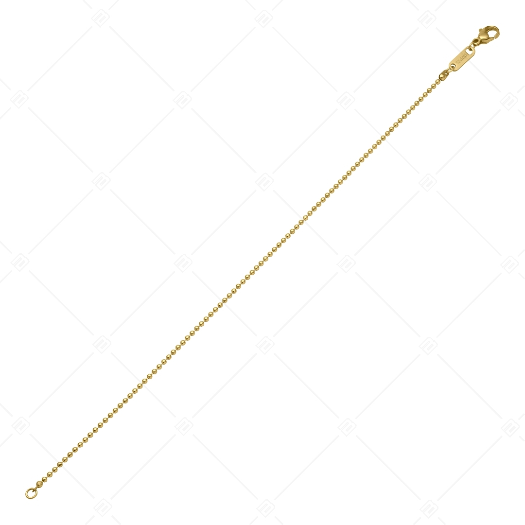 BALCANO - Ball Chain / Nemesacél bogyós bokalánc 18K arany bevonattal - 1,5 mm (751312BC88)