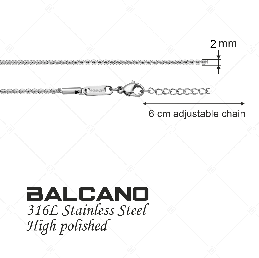 BALCANO - Coffee Chain / Nemesacél kávé lánc bokalánc magasfényű polírozással - 2 mm (751338BC97)