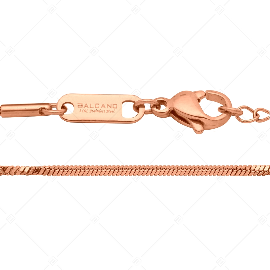 BALCANO - Fancy / Nemesacél fantázia bokalánc 18K rozé arany bevonattal - 1,1 mm (751370BC96)