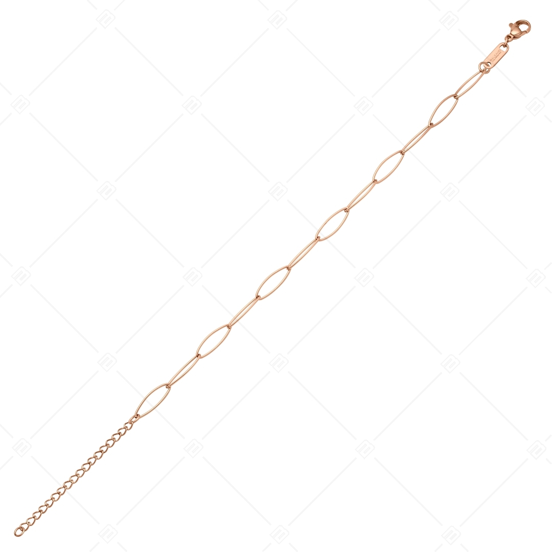 BALCANO - Marquise Chain / Márkíz típusú bokalánc 18 K rozé arany bevonattal (751447BC96)