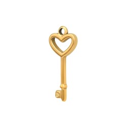 BALCANO - Kulcs alakú charm, 18 K arany bevonattal