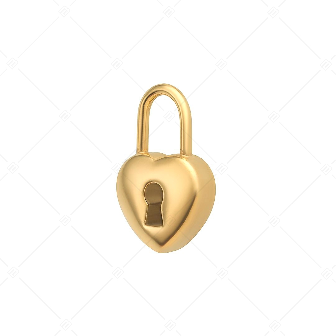 BALCANO - Nemesacél szívlakat alakú charm, 18K arany bevonattal (851017CH88)