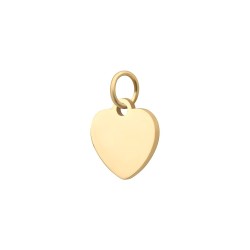 BALCANO - Nemesacél szív alakú charm, 18K arany bevonattal