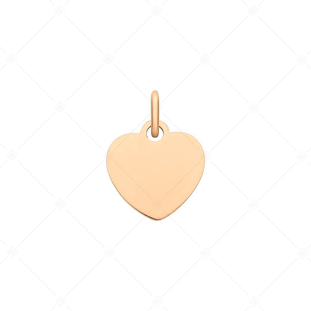 BALCANO - Nemesacél szív alakú charm, 18 rozé arany bevonattal (851020CH96)