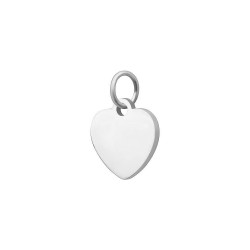 BALCANO - Nemesacél szív alakú charm, magasfényű polírozással